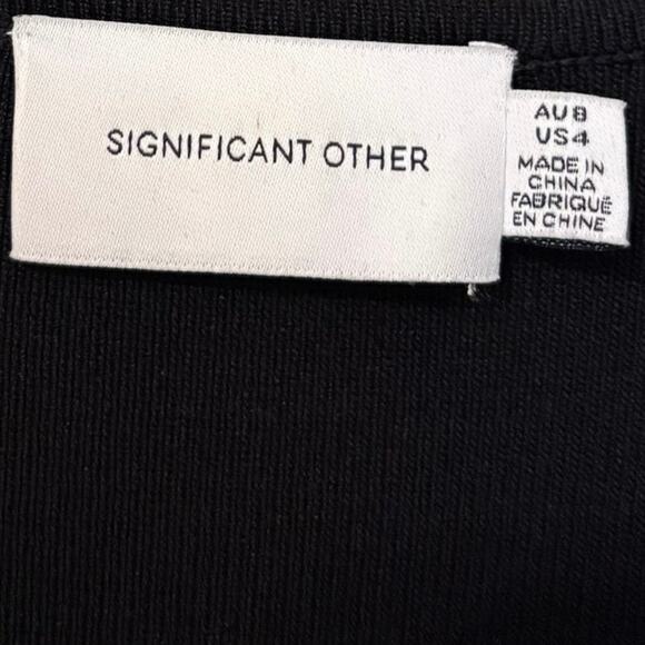 Revolve Significant Other Black Knit Long Sleeve Mini Dress Size 4 - Picture 4 of 8